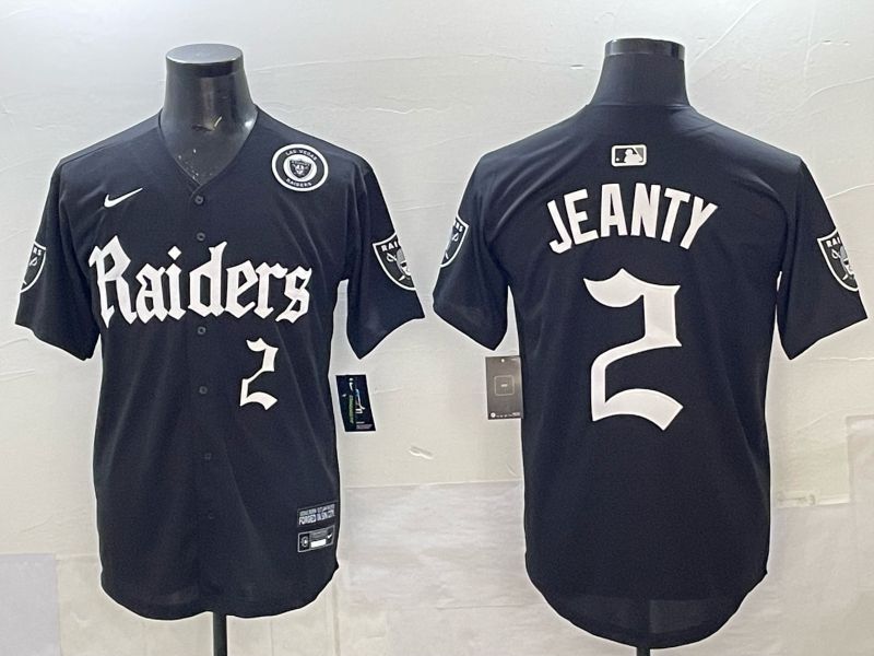 Men 2025 Oakland Raiders #2 Jeanty Black 6th generation Joint Name Nike Limited NFL Jersey style 08->oakland raiders->NFL Jersey